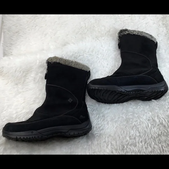 COLUMBIA TERAVAL BLACK WATERPROOF BOOTS 9.5 - Picture 3 of 9